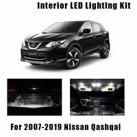 11 bulbs white car canbus led interior reading map light kit for 2007 2018 2019 nissan qashqai j10 j11 dome trunk license lamp
