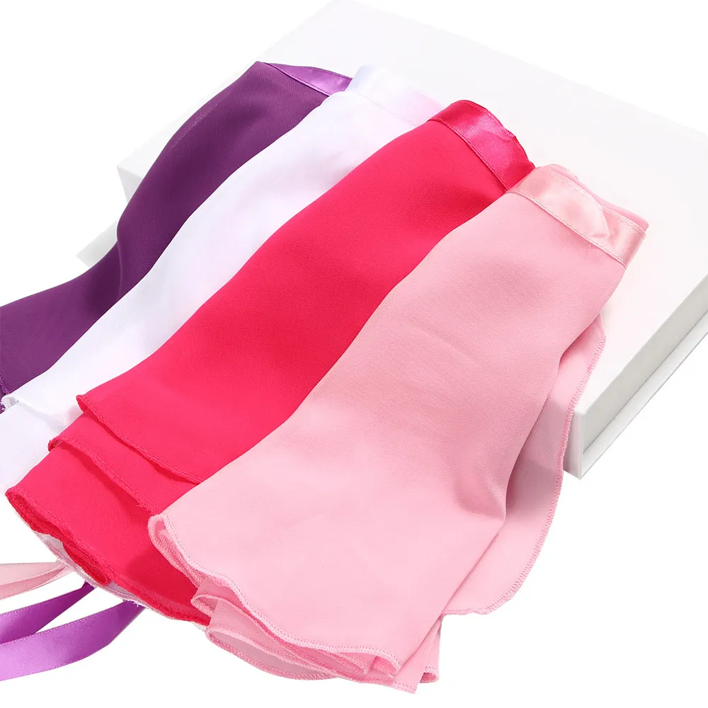 Детская балетная юбка для девочек базовая Классическая шифоновая тянущаяся мини