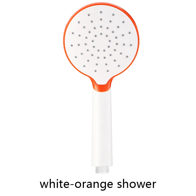 white-orange shower VEHHE насадка для душа высокого давления, фильтр для экономии воды, АБС ХРОМ, мощная насадка, 300 отверстий, панель, аксессуары для ванной комнаты - Цвет: white-orange shower