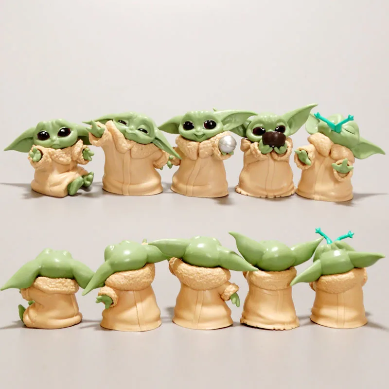 

Star Wars Yoda Baby Cake Decorations 5 Hand Made Doll Model Decorations