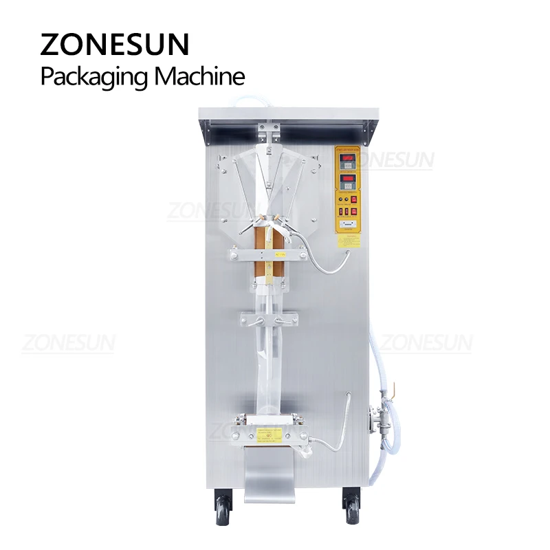 ZONESUN Automatic Liquid Packing Machine Plastic Package BeanMilk Sauce Bag Pure Water Sachet Milk Juice Filling Sealing |