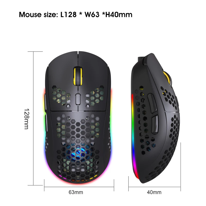 

Wireless Bluetooth-compatible Mouse Rechargeable Mice With USB Receiver Computer 3600DPI Gaming Mouse For Computer PC Laptop