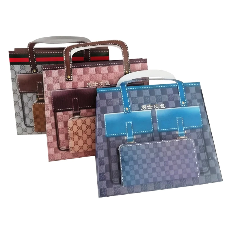 

Hell Money Sacrifice Supplies Fake Money Burning Paper Ancestor Money Men's Handbag Paper Tie Leather Bag