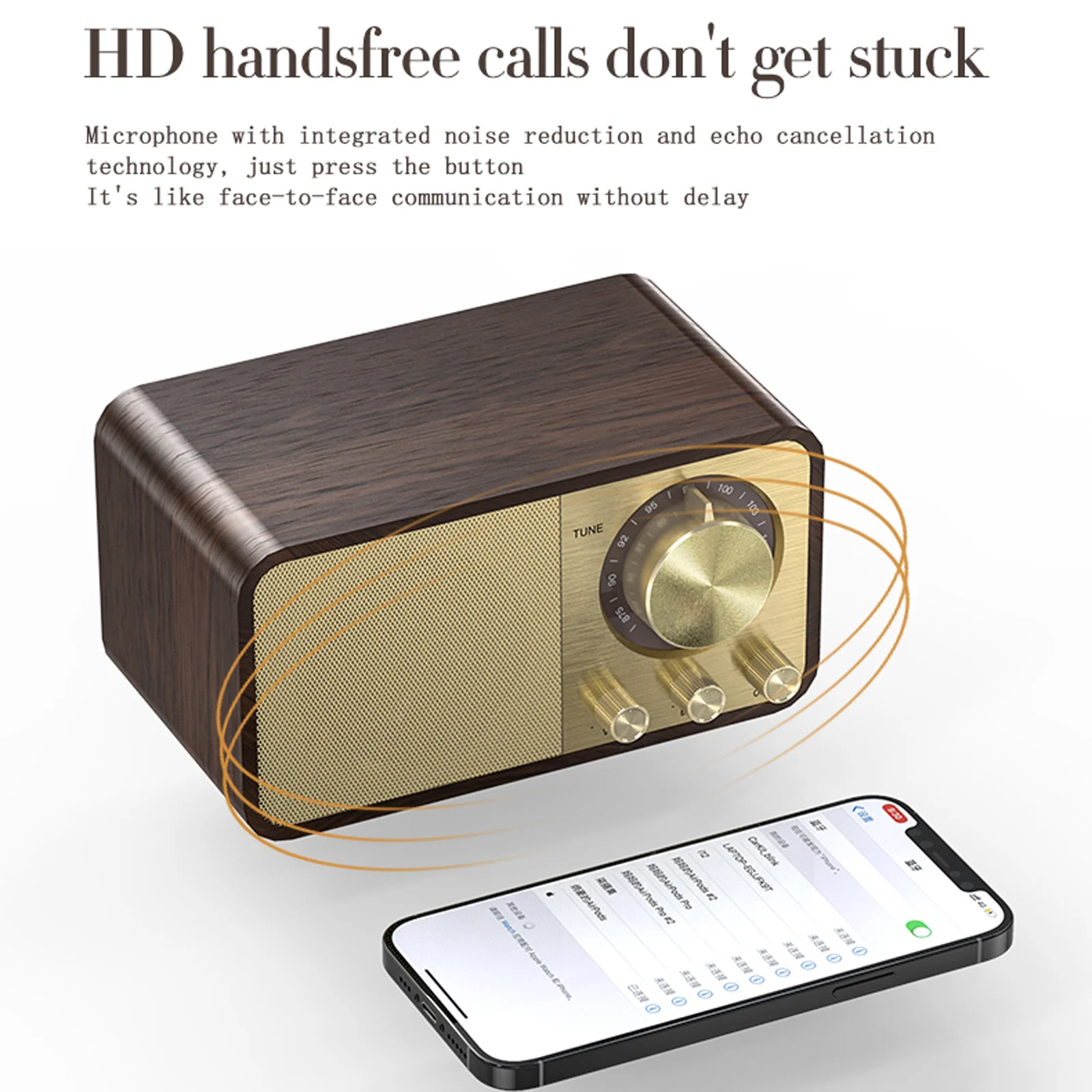 Wooden Bluetooth Speaker Retro Classic Soundbox HIFI Stereo Surround Super Bass Subwoofer AUX FM Radio Sound System for Computer |