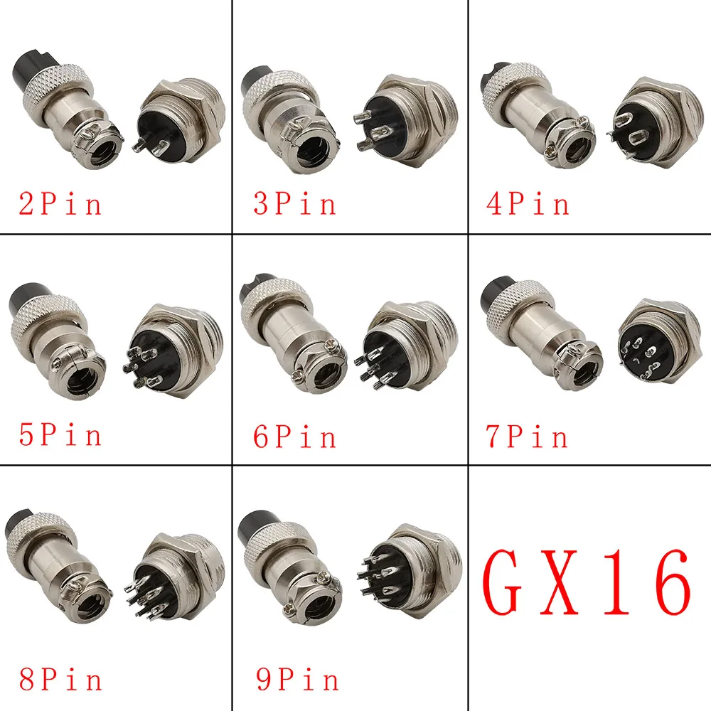 1 шт. GX16 2-контактный 3-контактный 4-контактный 5-контактный 6-контактный