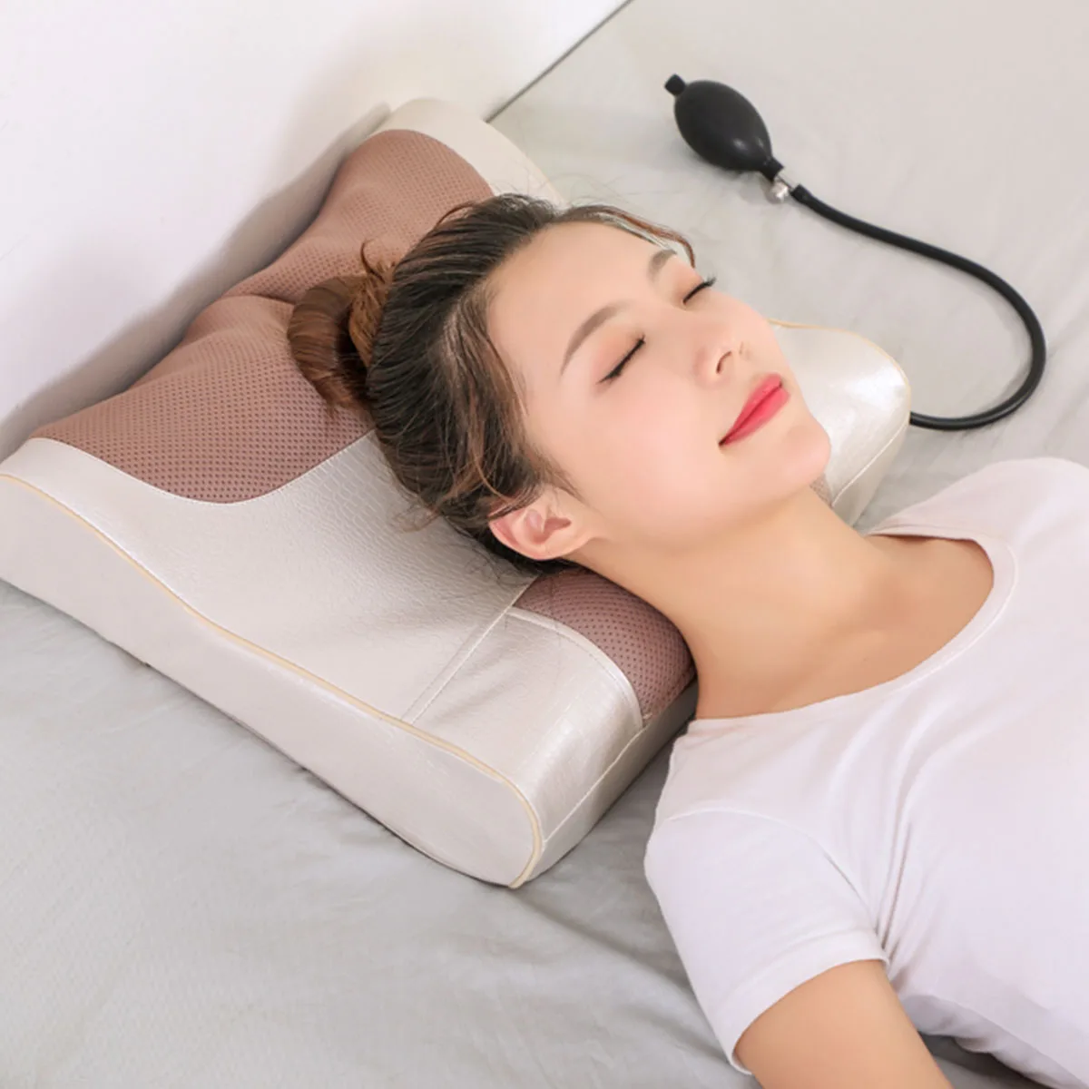 

Electric Relaxation Massage Pillow Heating Infrared Neck Shoulder Back Head Body Shiatsu Relief Pain Neck Massager