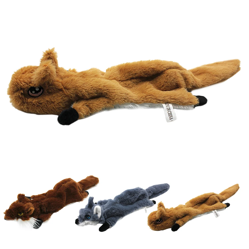 Симпатичные плюшевые игрушки писк питомца в форме животного волк Мягкое