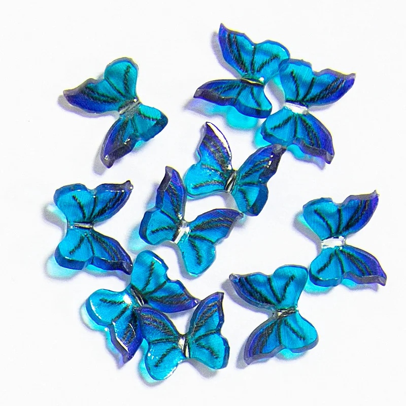 

20pcs Nail Art 3D Glitter Butterfly Decoration Colorful Three-dimensional Butterfly Jewelry Nail Accessories Nail Art Decoration