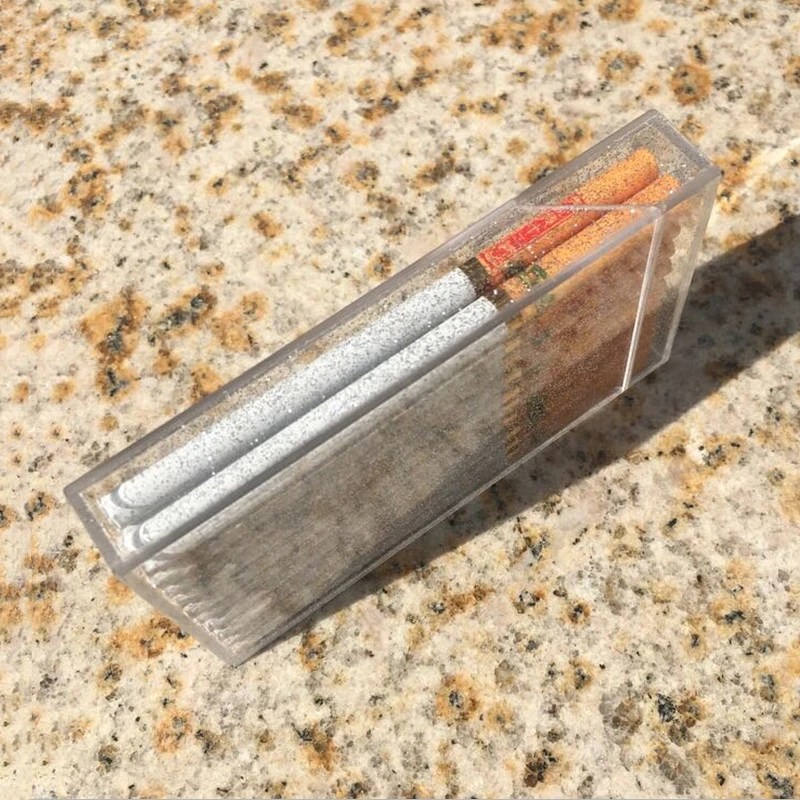 Модный тонкий чехол для сигареты с дымом прозрачный мигающий Ультратонкий