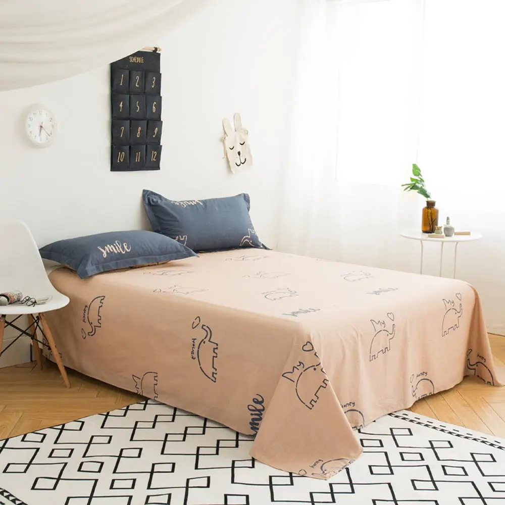2023506 flat sheet Svetanya, 100 хлопок, простыни с принтом, простыни для постельного белья, односпальные, полные, королевские, королевские размеры - Цвет: 2023506 flat sheet