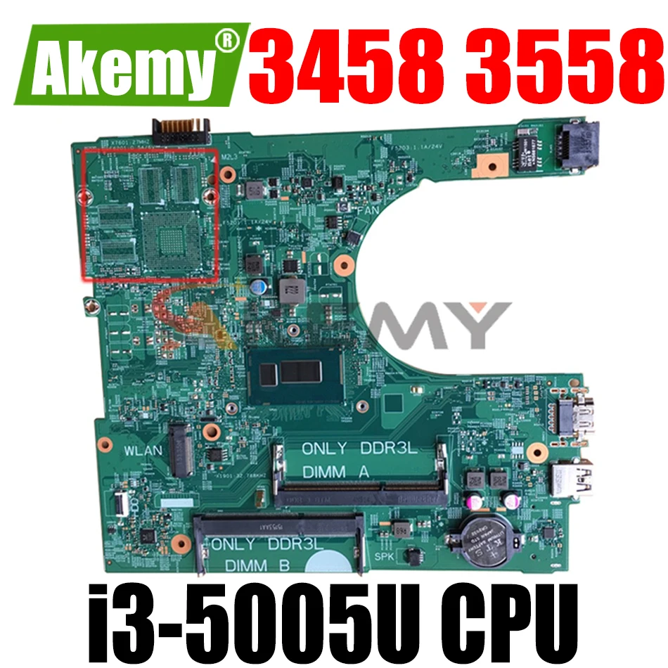 Оригинальная материнская плата для ноутбука DELL Inspiron 3458 3558 Core SR27G CN-0PFT7H 0PFT7H 14216-1