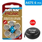 Батареи для слухового аппарата, размер 675 za Rayovac, пиковая производительность, упаковка из 6, синий Tab PR44 1,45 в тип A675, цинковая воздушная батарея