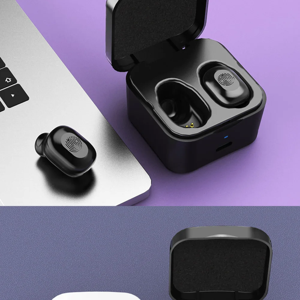 CBAOOO TWS Bluetooth спортивные музыкальные беспроводные наушники Bluetooth 5,0 наушники с микрофоном и зарядным устройством