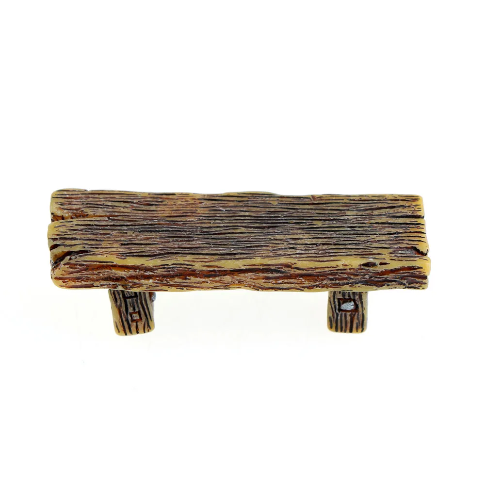 1/3PCs Cute Wooden Chair Stool Fairy Garden Miniatures Decor Couple Bench Action Figurine DIY Micro Gnome Terrarium Gift - купить по