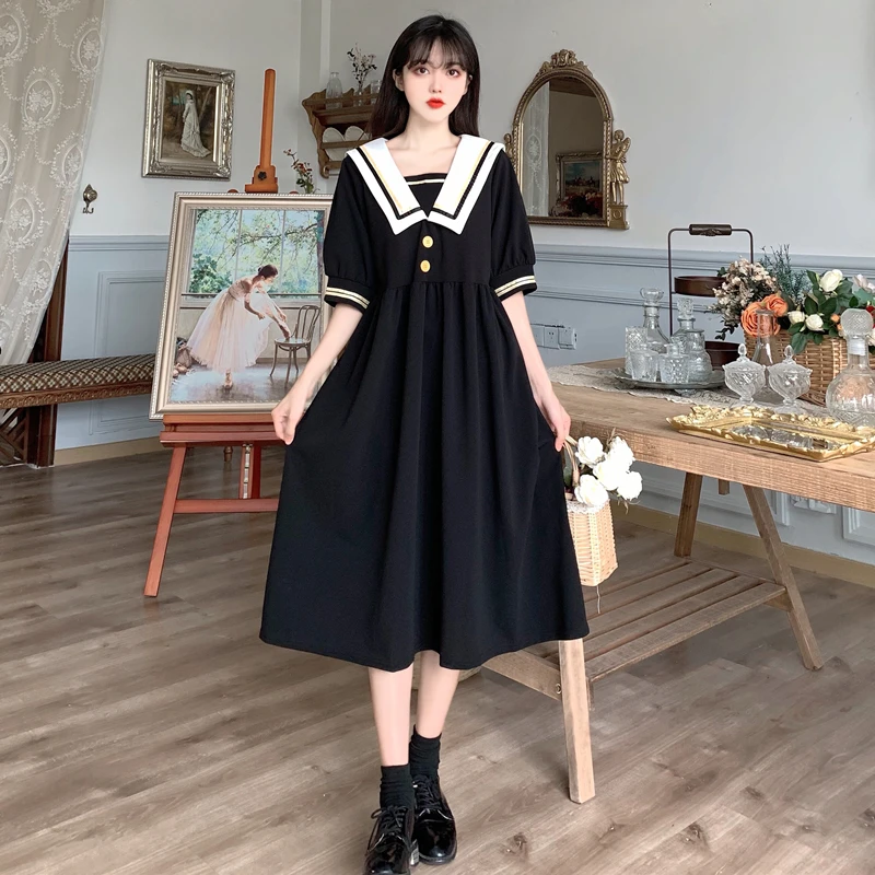 

Черный с короткими рукавами средней длины размера плюс 5Xl большие в винтажном стиле; Повседневная одежда; Сезон весна-лето; Одежда платье дл...