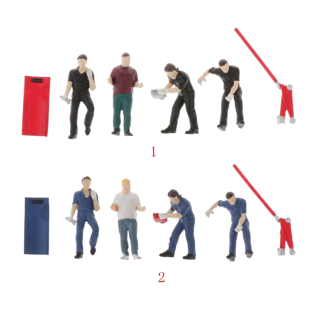 

1:64 S Scale Painted Model Maintance Worker People Figures Resin Character