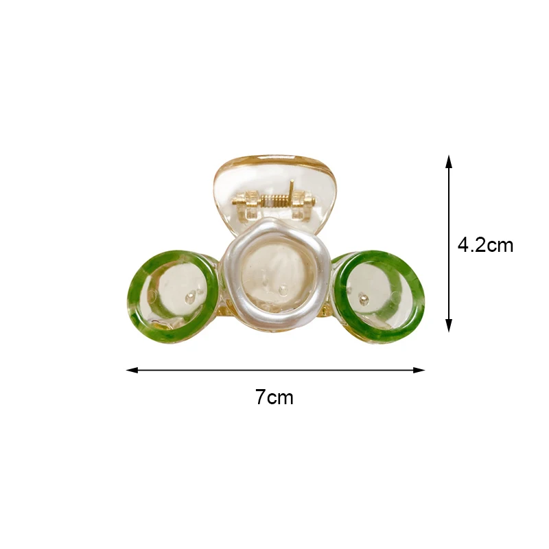 

Fashion Girl Hair Claw Transparent Hair Claw Round Hairpin Crab Retro Hair Clips Hair Accessory For Women Three Different Style