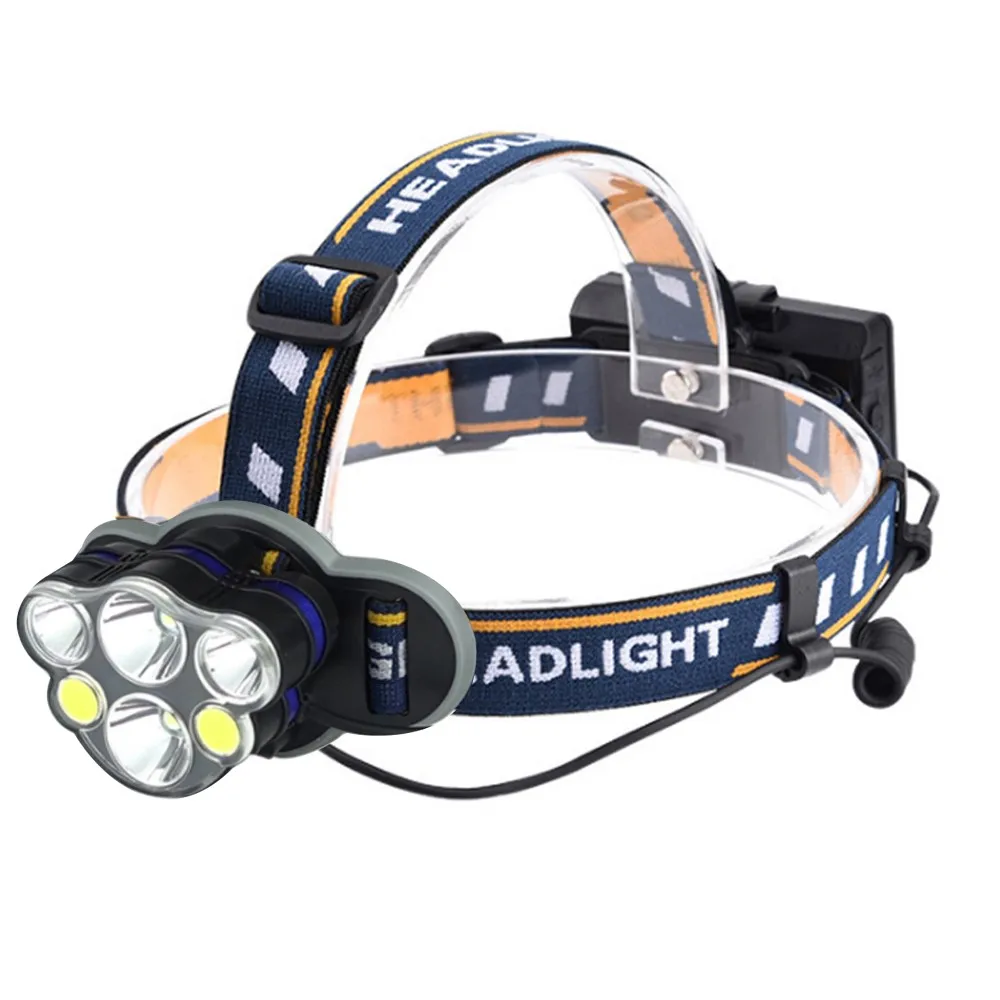 

6 LED Headlamp T6 Waterproof USB Rechargeable COB Headlight Super Bright Night Fishing Flashlight for Camping Hiking Emergency