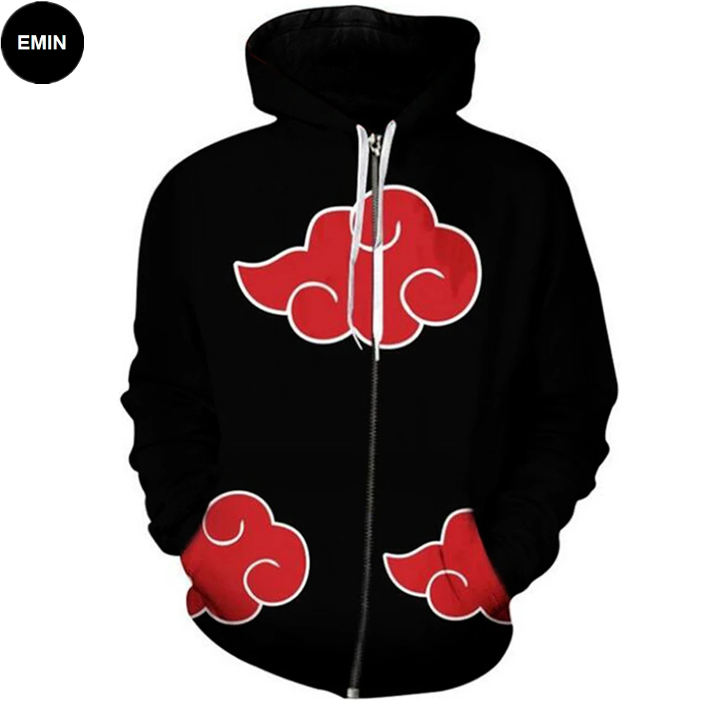 Толстовки с аниме-принтом для мужчин и женщин уличная одежда аниме принтом