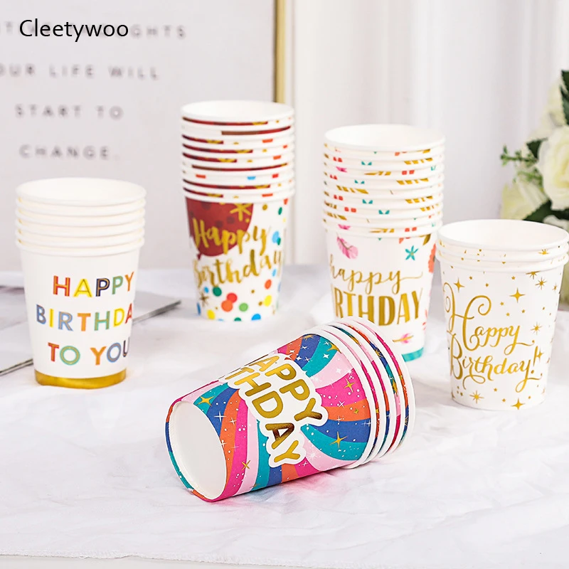 

Счастливая фотография для взрослых, одноразовая посуда, бумажные стаканчики, детские украшения на 1-й день рождения, на 1-й день рождения дев...