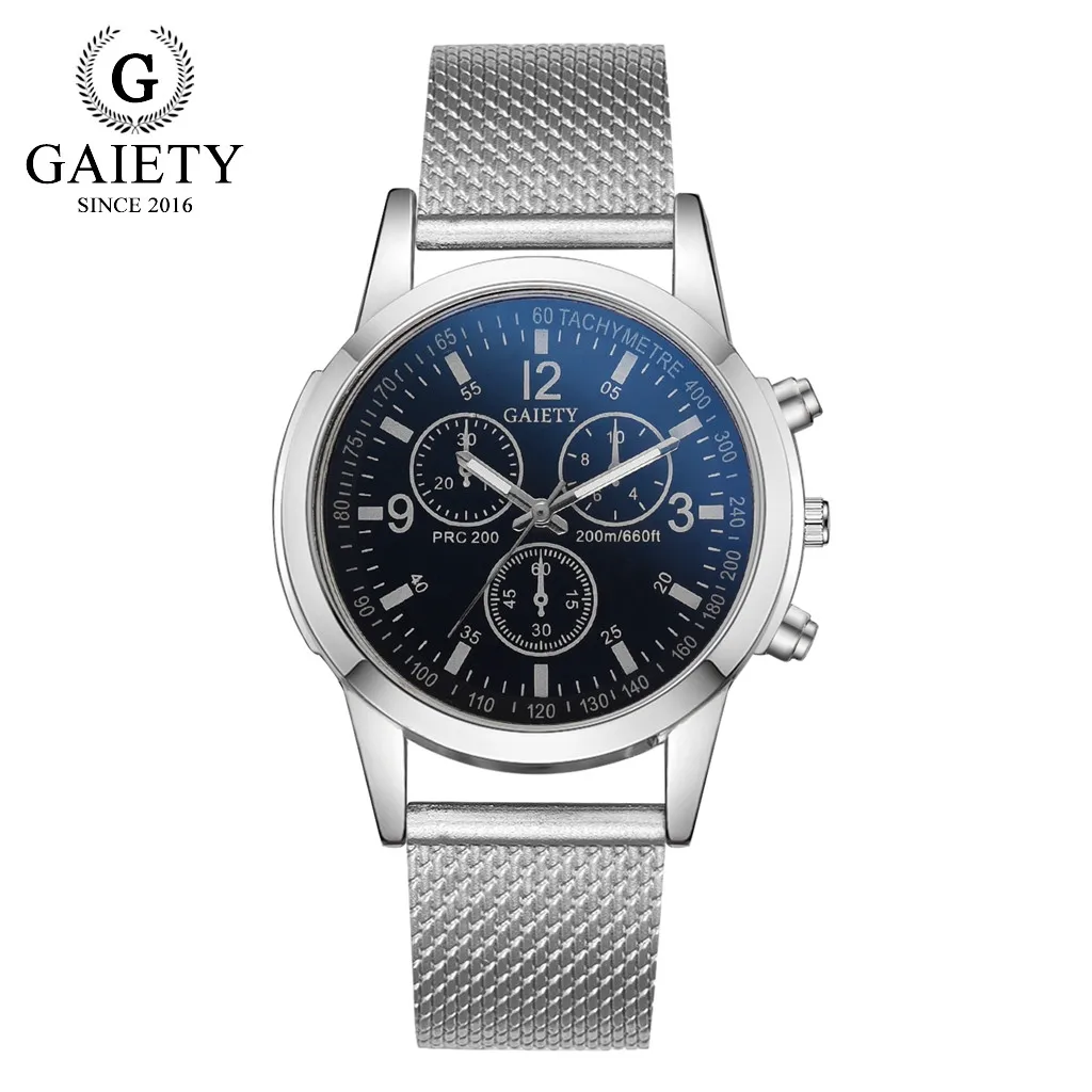 Роскошные деловые мужские часы аналоговые кварцевые наручные с силиконовым