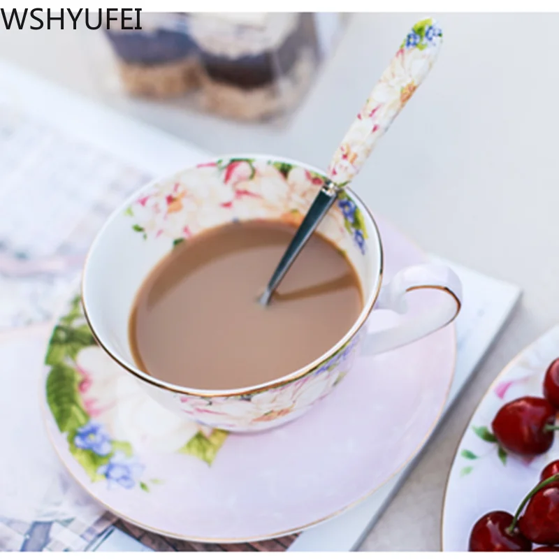 Новый костяного фарфора Марка чашки элегантные парные Кружка для молока офиса