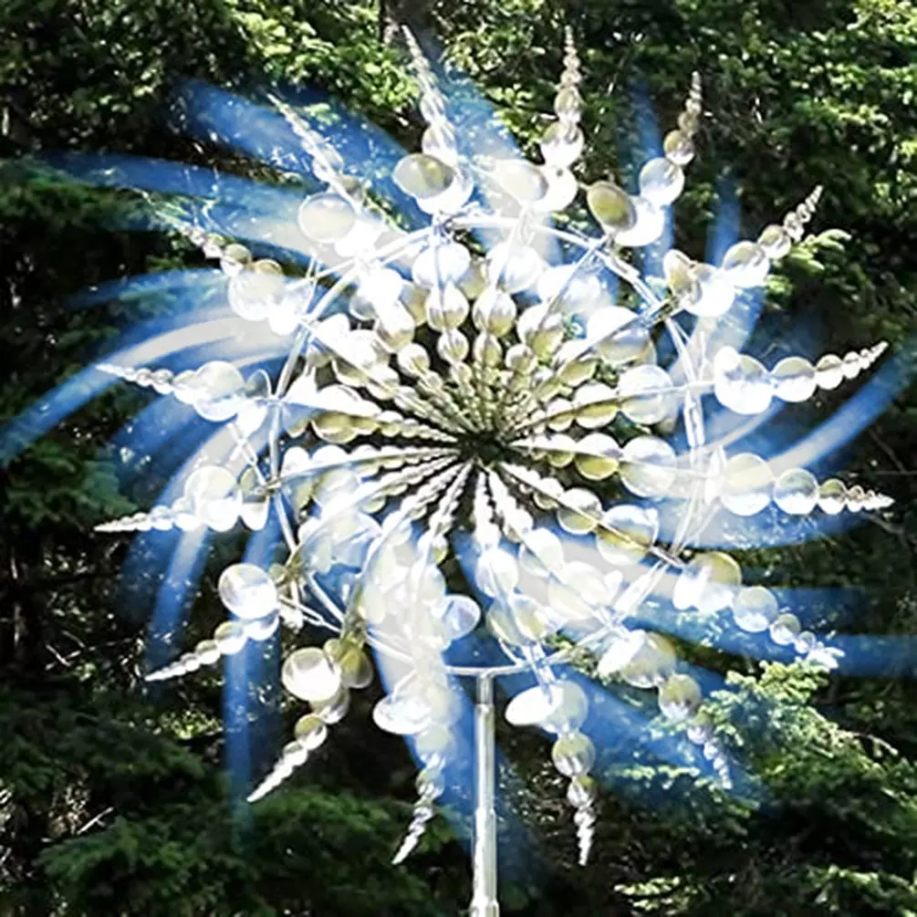 2021 Christmas Metal Windmill Magical Outdoor Kinetic Wind Spinners Dynamic Catchers Yard Patio Lawn Garden Decoration | Дом и сад