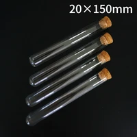 24pcslot 20x150mm glass test tube with cork cigar packaging tube laboratory glassware
