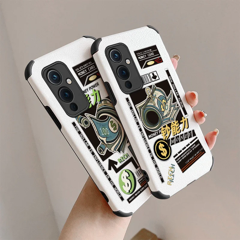 

Camera Protection Protect Like The Banknote Pattern Case For Oneplus 9 9pro Soft PU Leather Phone Cover For 8t 8 8pro Pro