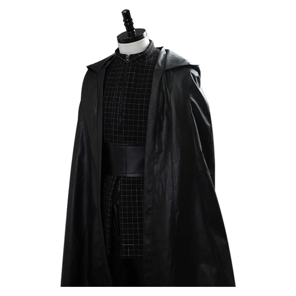 Новые Звездные войны 9: подъем Скайуокера Kylo Ren Косплей Костюм взрослых мужчин Топ брюки плащ-Мантия джедай Хэллоуин карнавальные костюмы