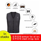 Нагревательный жилет, моющийся, с зарядкой через Usb, теплый жилет с контролем температуры, уличный, для кемпинга, походов (без батареи), куртка для охоты