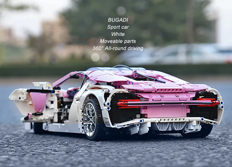 Мини блоки кирпичи Technic 20086 розовый гоночный автомобиль наборы фигурки строительные сборочные кирпичи образовательные скоростные игрушечные модели автомобилей