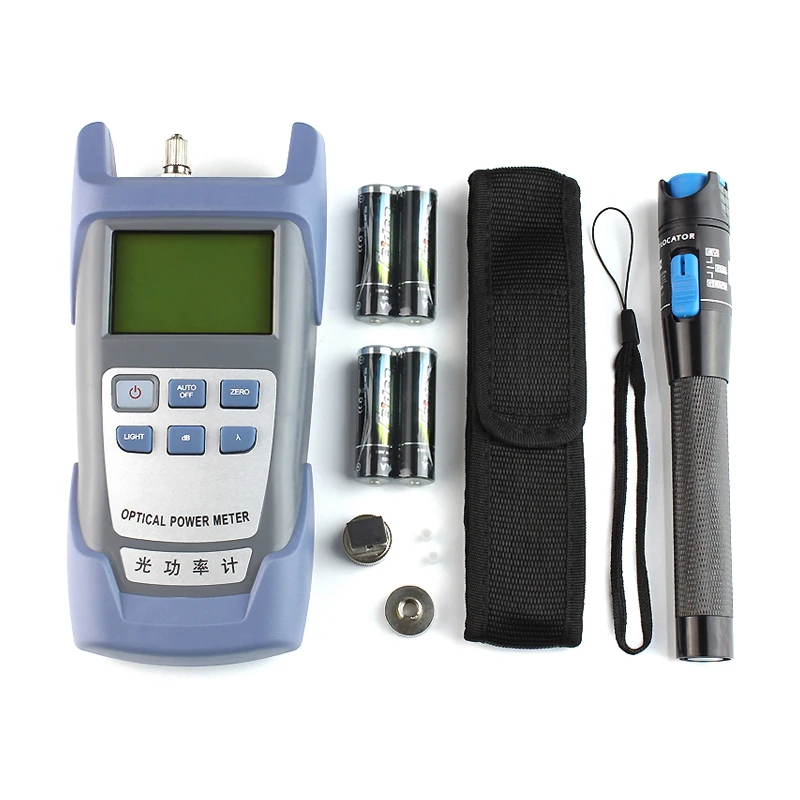 13 pcs Fiber Optic FTTH Tool Kit with FC-6S Fiber Cleaver Power Meter1mW  5km VFL Wire stripper