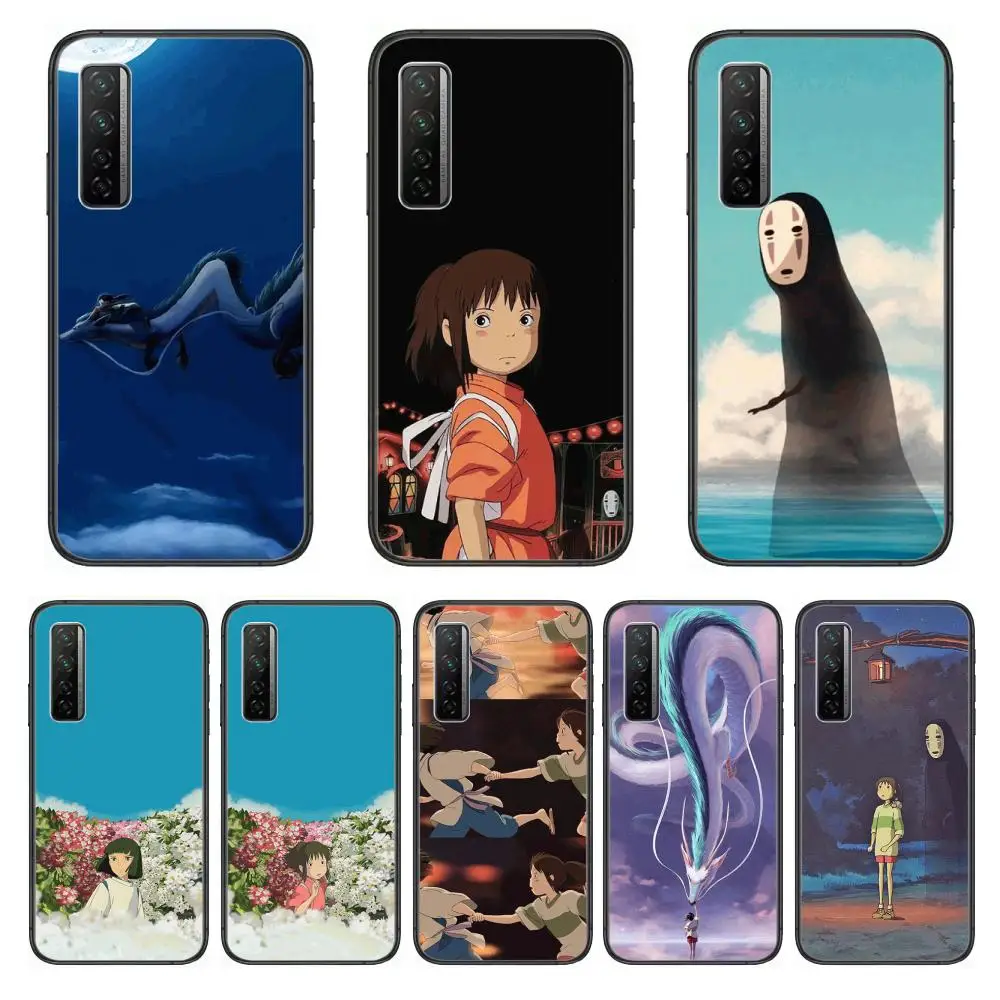 

Anime Spirited Away case Phone Case For Huawei mate 40 30 10 20 40 8 9 Lite Z Pro Black Etui 3D Coque Painting Hoesjes 5g black