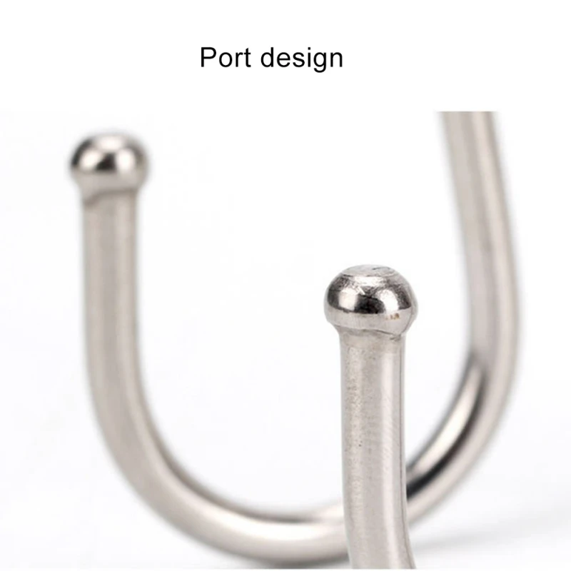 

4Pcs S-type Stainless Steel Coat Storage Holder Hook Door Straps Hanger Hooks Home Kitchen Cabinet Wall Door Hat Bag Organizer .