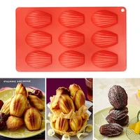 9 hole madeleine silicone cake mold shell biscuits cake handmade soap moulds ice cube tray nonstick silicone bakeware mould