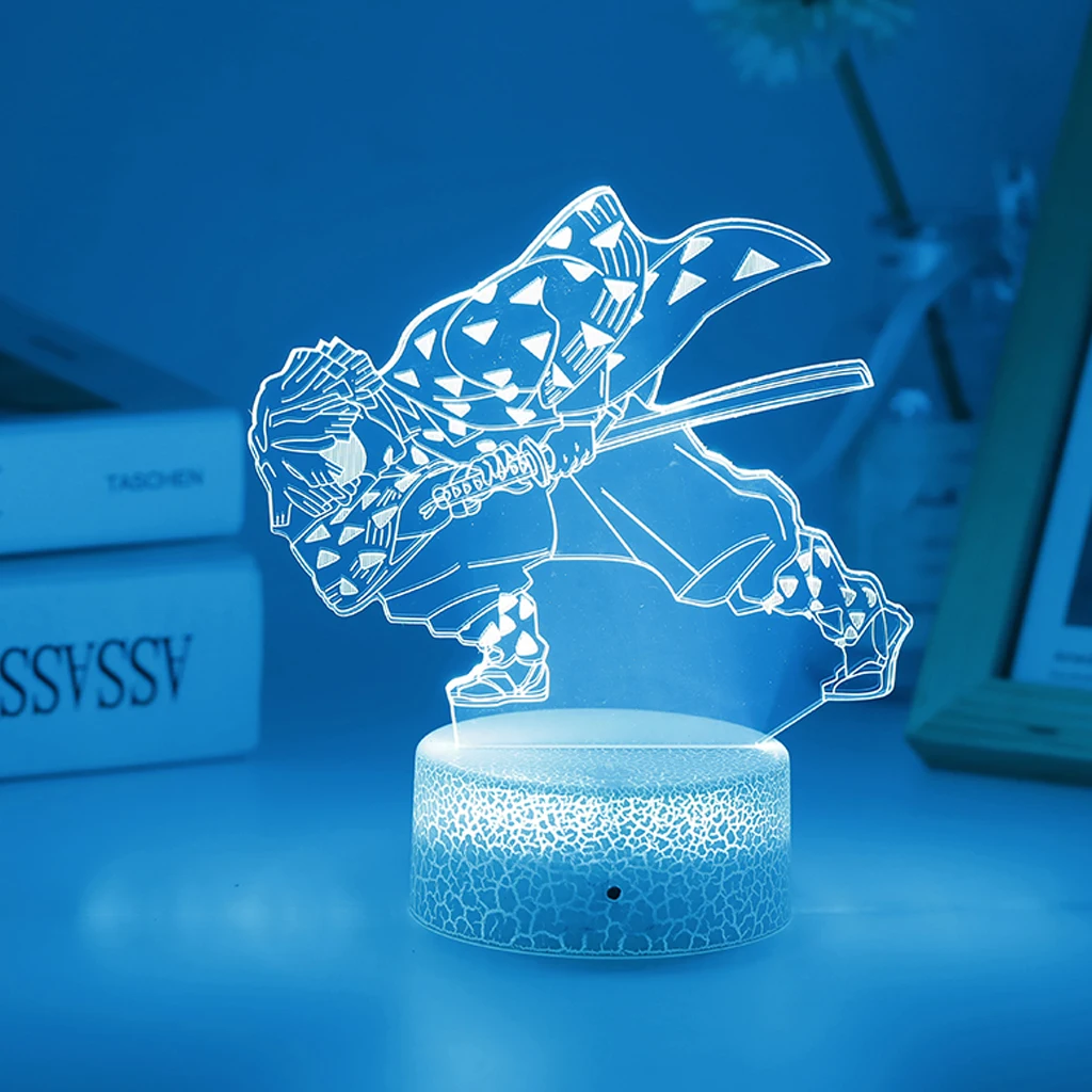 Ночсветильник Tanjiro в стиле аниме светодиодная лампа для истребителей демонов