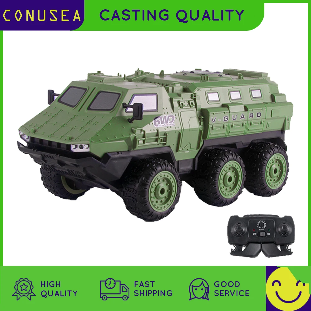 CONUSEA RC Truck Remote Control High Speed Armored Vehicle 9510E 1/16 2.4G 6WD High Toughness Explosion-proof Armored Vehicle