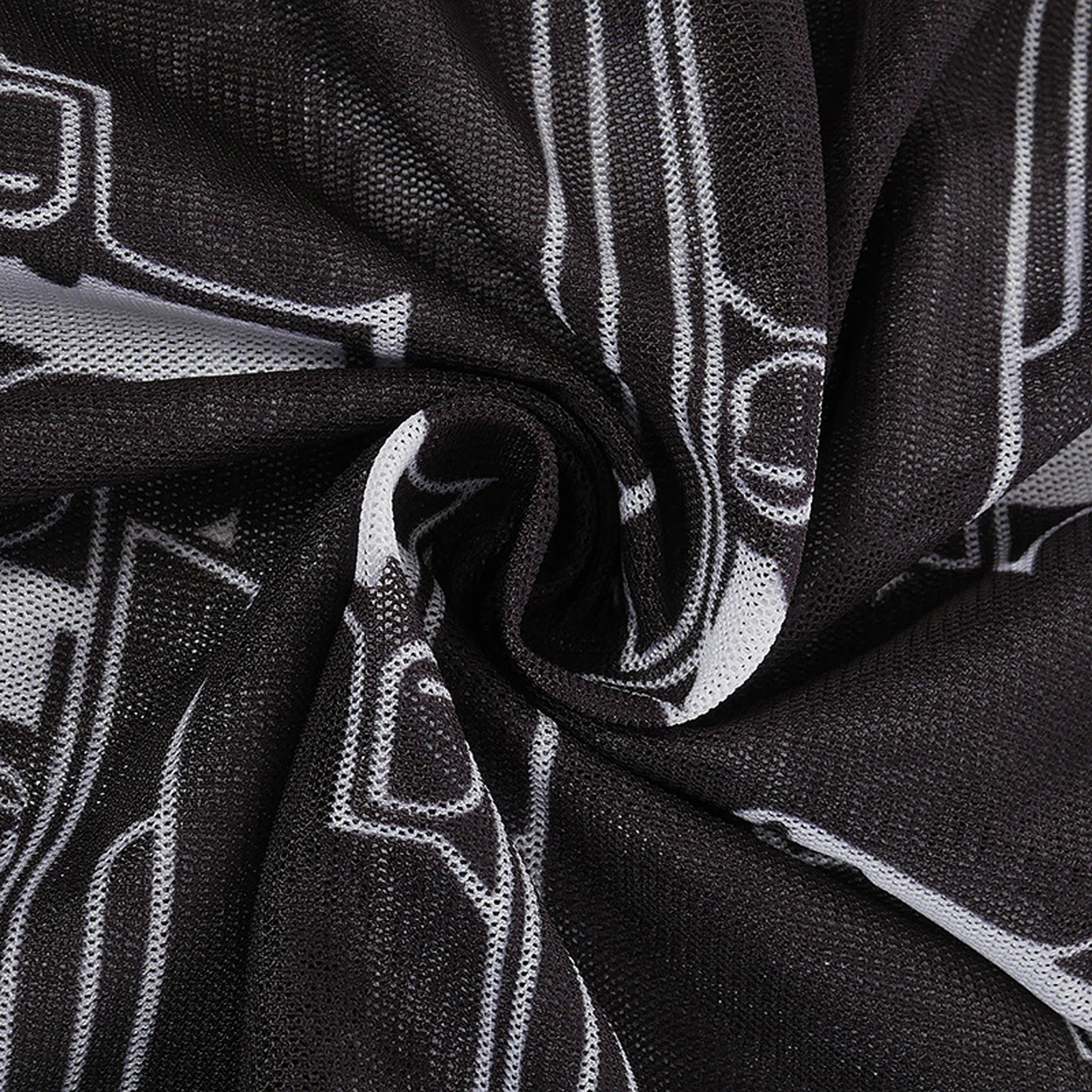 

hirigin 2021 Women See Through Black Jumpsuit Long Sleeves Round Neck Triangle Crotch Transparent Bodysuit