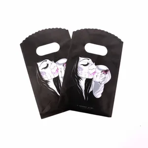 2019 Новый дизайн Оптовая Продажа 50 шт.лот 9*15 см высококачественные белые черные маленькие подарки для девушек упаковка для ювелирных изделий пластиковые подарочные пакеты