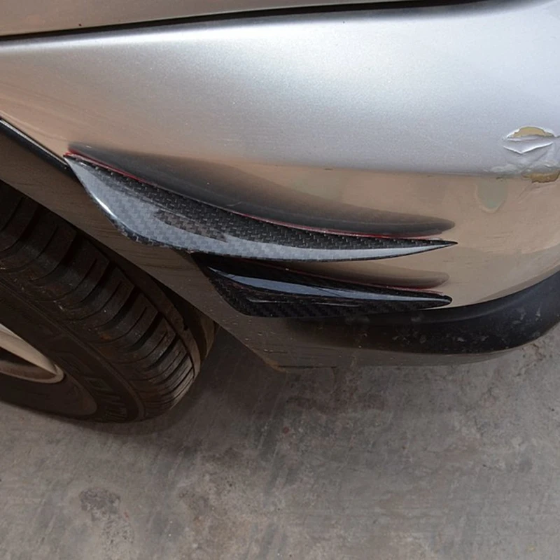 Новинка 4 шт. Универсальный C стиль углеродное волокно передний бампер Canards Shark Fins