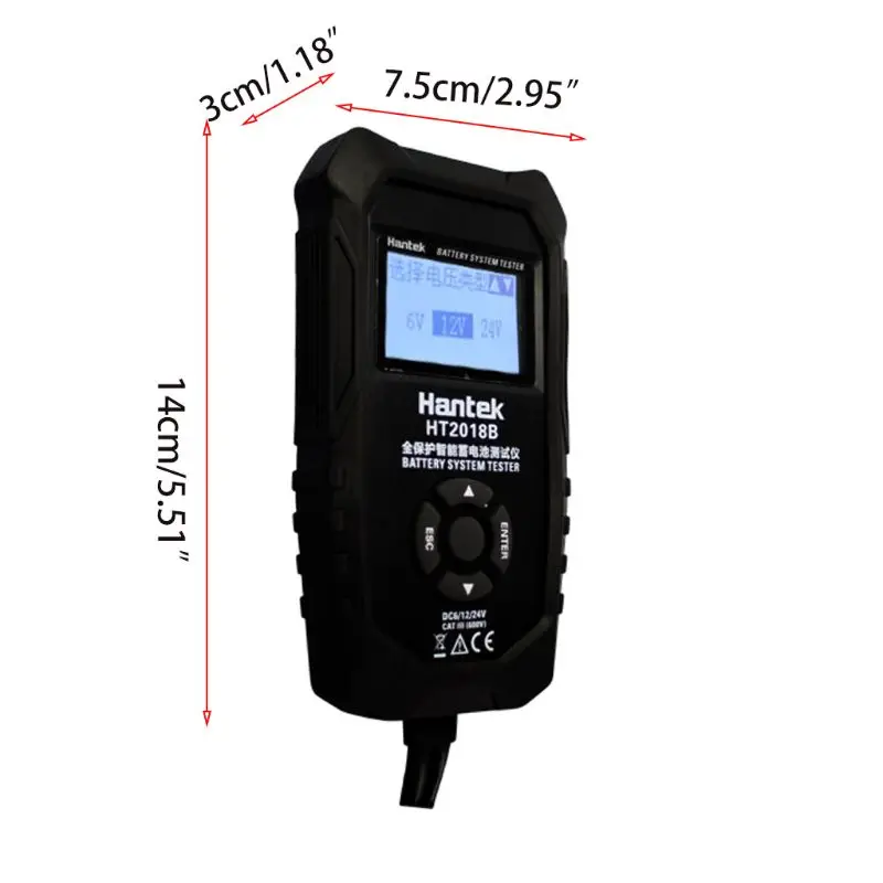 

Digital Car Battery Analyzer Automotive Vehicle Battery Conductance Internal