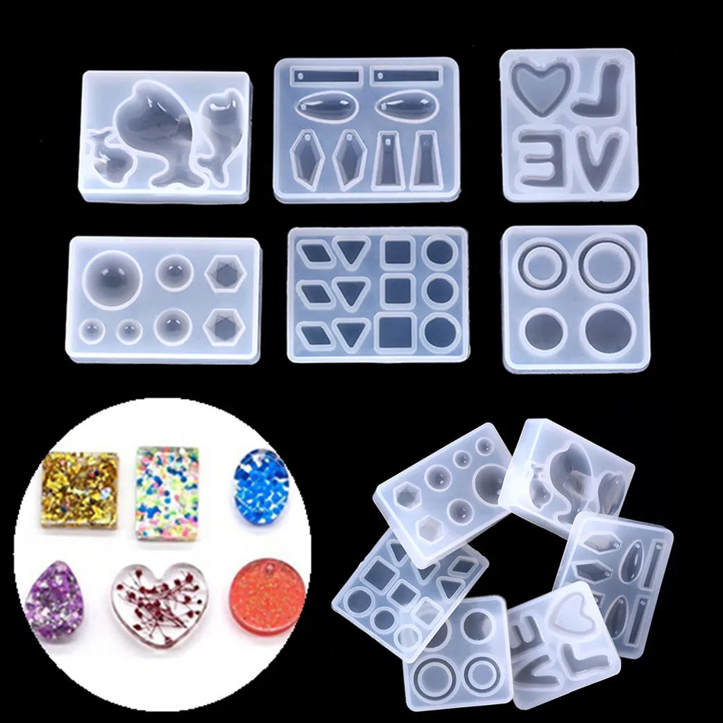 

1 шт. Подвеска ремесла Сделай Сам прозрачный УФ Смола жидкого силикона сочетание формы для "сделай сам" для изготовления поиск ин