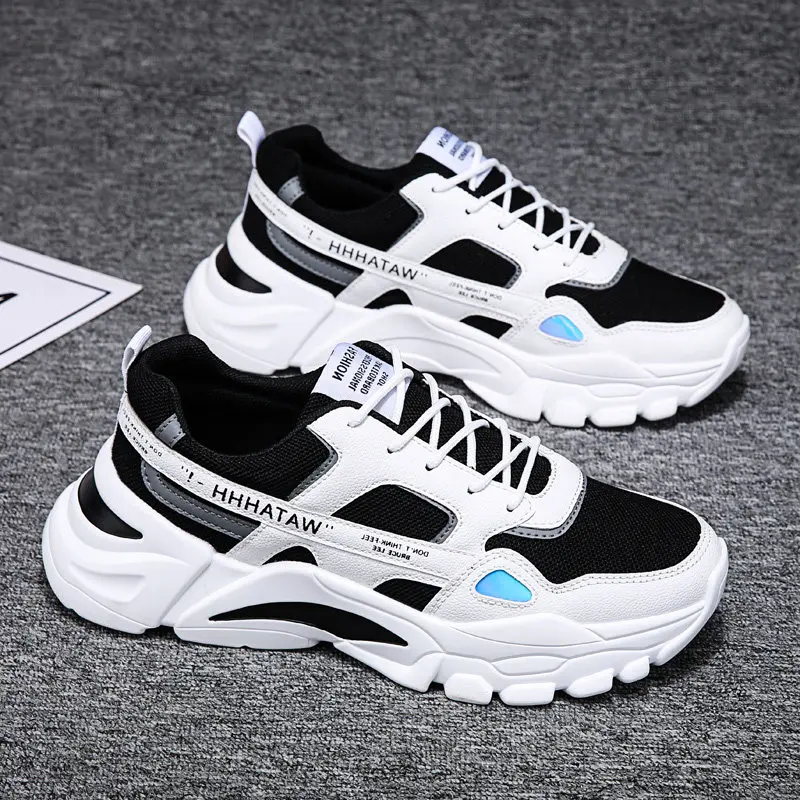 

High Quality Outdoor Men's Sneakers Fashion Men Casual Shoes Mesh Breathable Sneakers Men Non-slip Augmenter Men's Sports Shoes