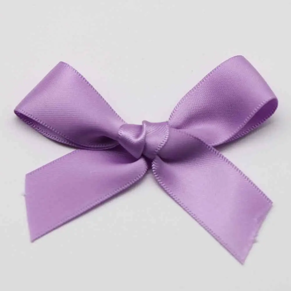 purple 100 шт Ручная работа атласная мини-лента цветы сделай сам банты лента бант для упаковки Ремесло Свадьба День Рождения Вечеринка украшения - Цвет: purple