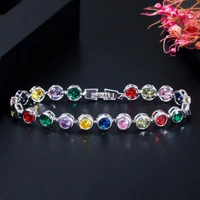 aaa zircon bracelet 925 sterling gemstone bracelets luxury wedding jewelry