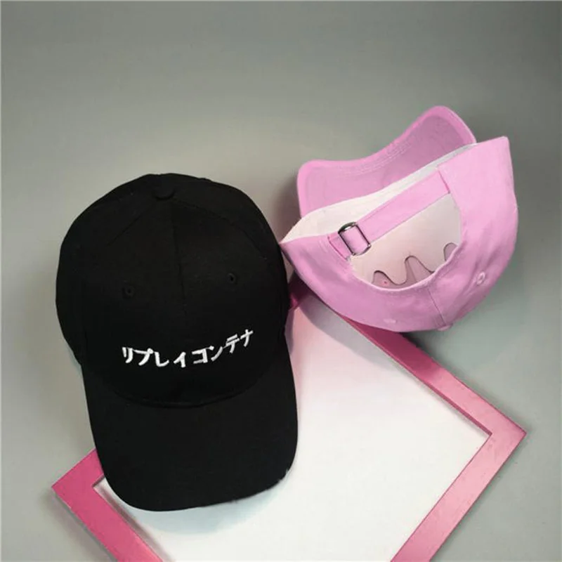 Модные спортивные Снэпбэк кепки мужские однотонные японские буквы стандарта для