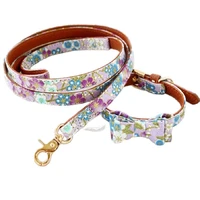 beautiful purple japanese kimono bow dog collar cat leash pet accessories poodle maltese holiday walking party drop shipping