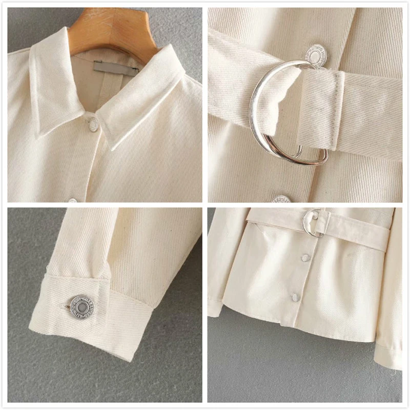 2019 Осенняя мода пояса куртки пальто Женские однотонные однобортные повседневные