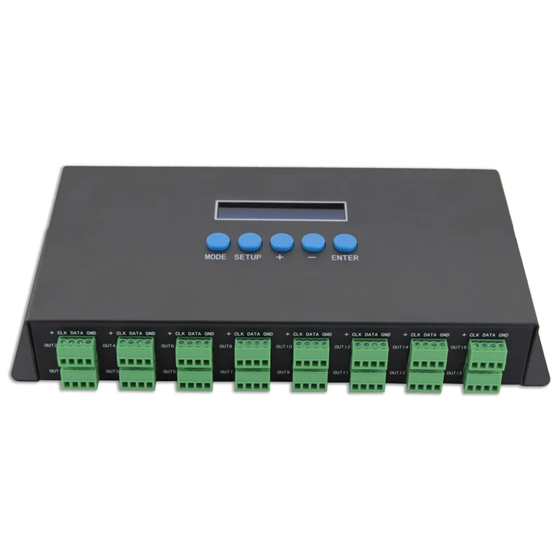 Bc 216 два порта 16 каналов Artnet для Spi / Dmx Ws2811 Ws2812B Sk6812 2801 8806 Led контроллер пикселей 340 16Ch